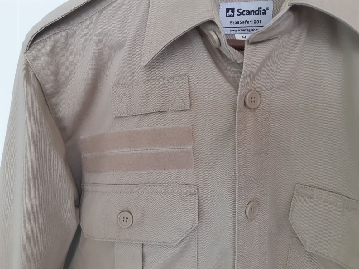 Koszula beżowa styl militarny Scandia roz. M