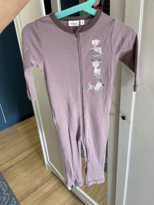 Piżamka rampers merino name it wełna 74