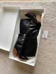 Czarne skórzane kowbojki kozaki Amoreshoes 37 38