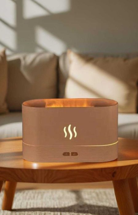 Зволожувач повітря з полум'ям як камін тільки не пахне димом