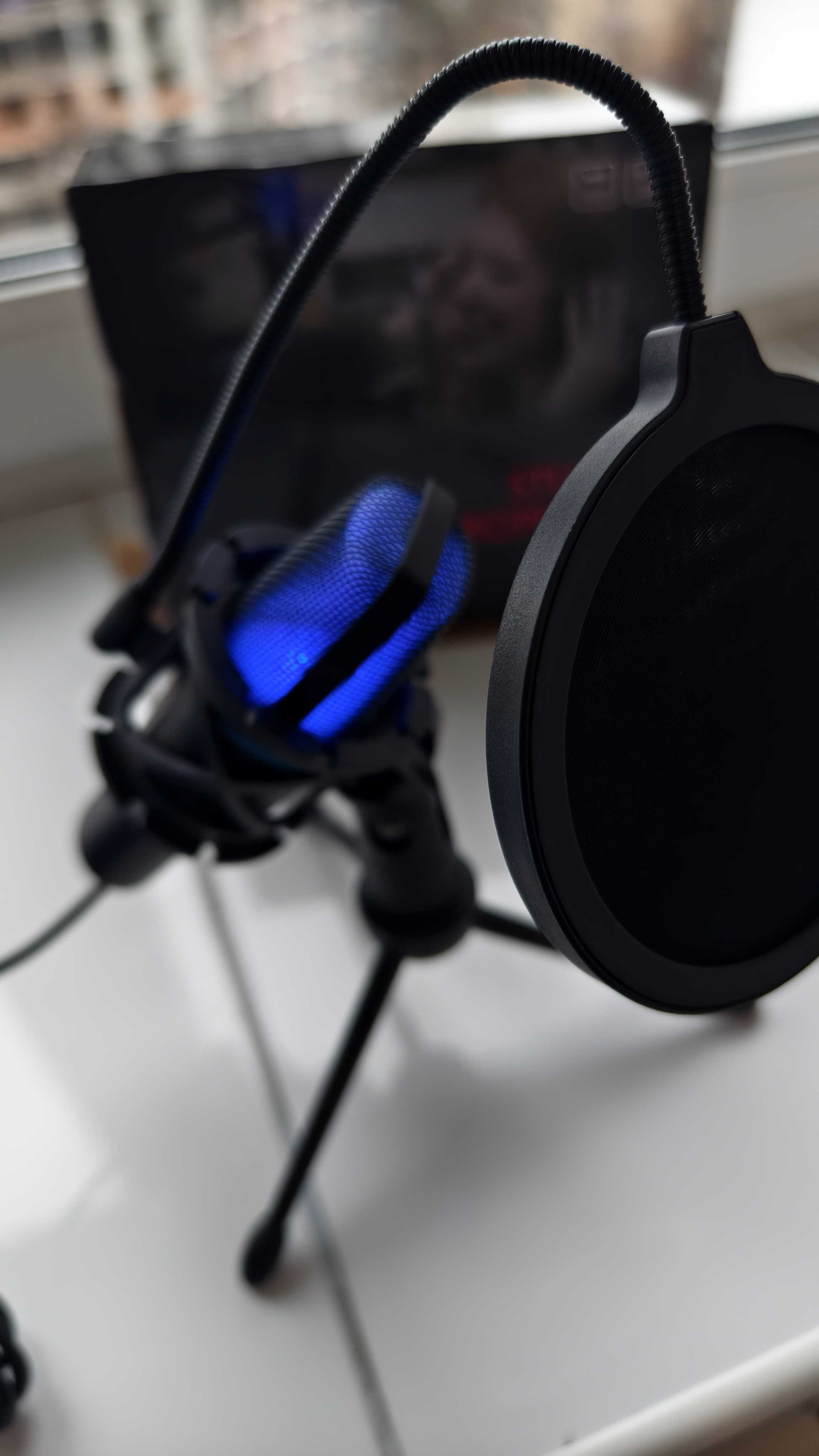 Професійний конденсаторний USB-мікрофон для ПК  з RGB