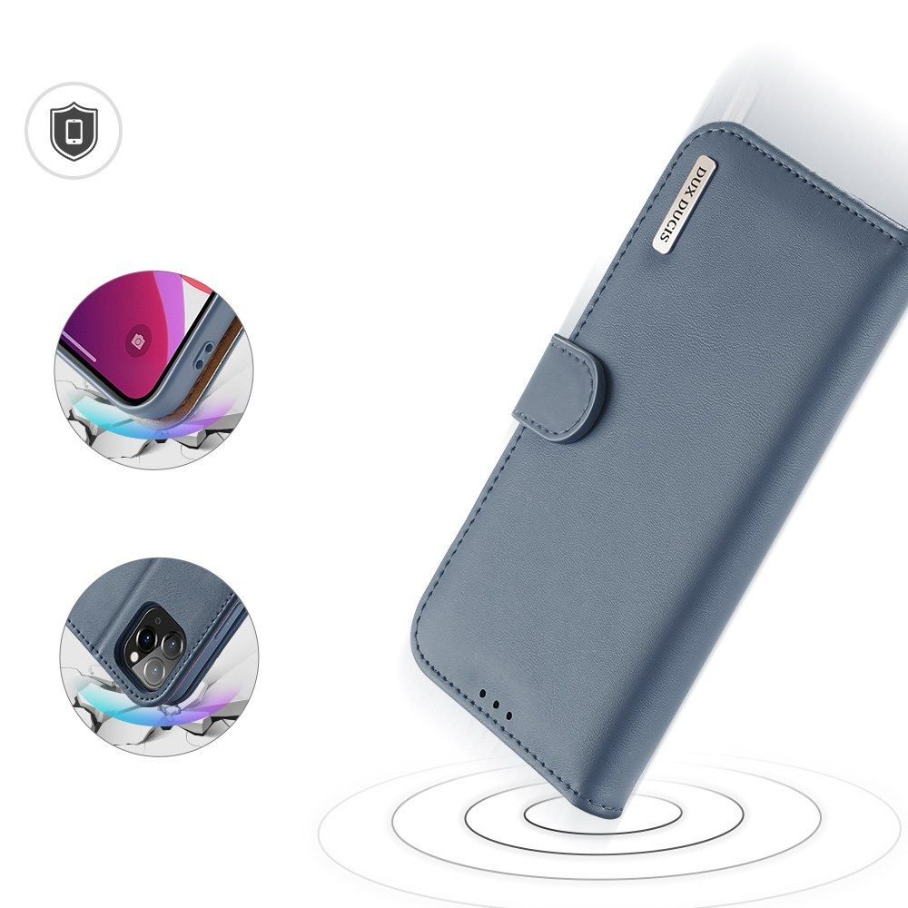 Etui Hivo Dux Ducis Skórzane Z Klapką Do Iphone 11 Pro Max Niebieski