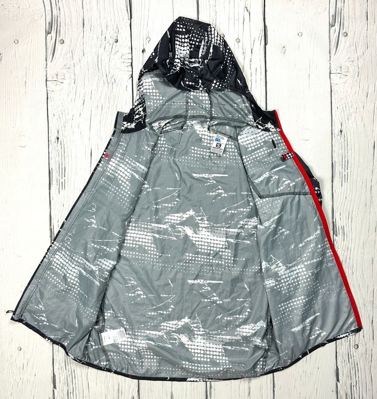 Salomon Fast Wing Graphic Cienka Kurtka Wiatrówka Męska Logowana r. XL