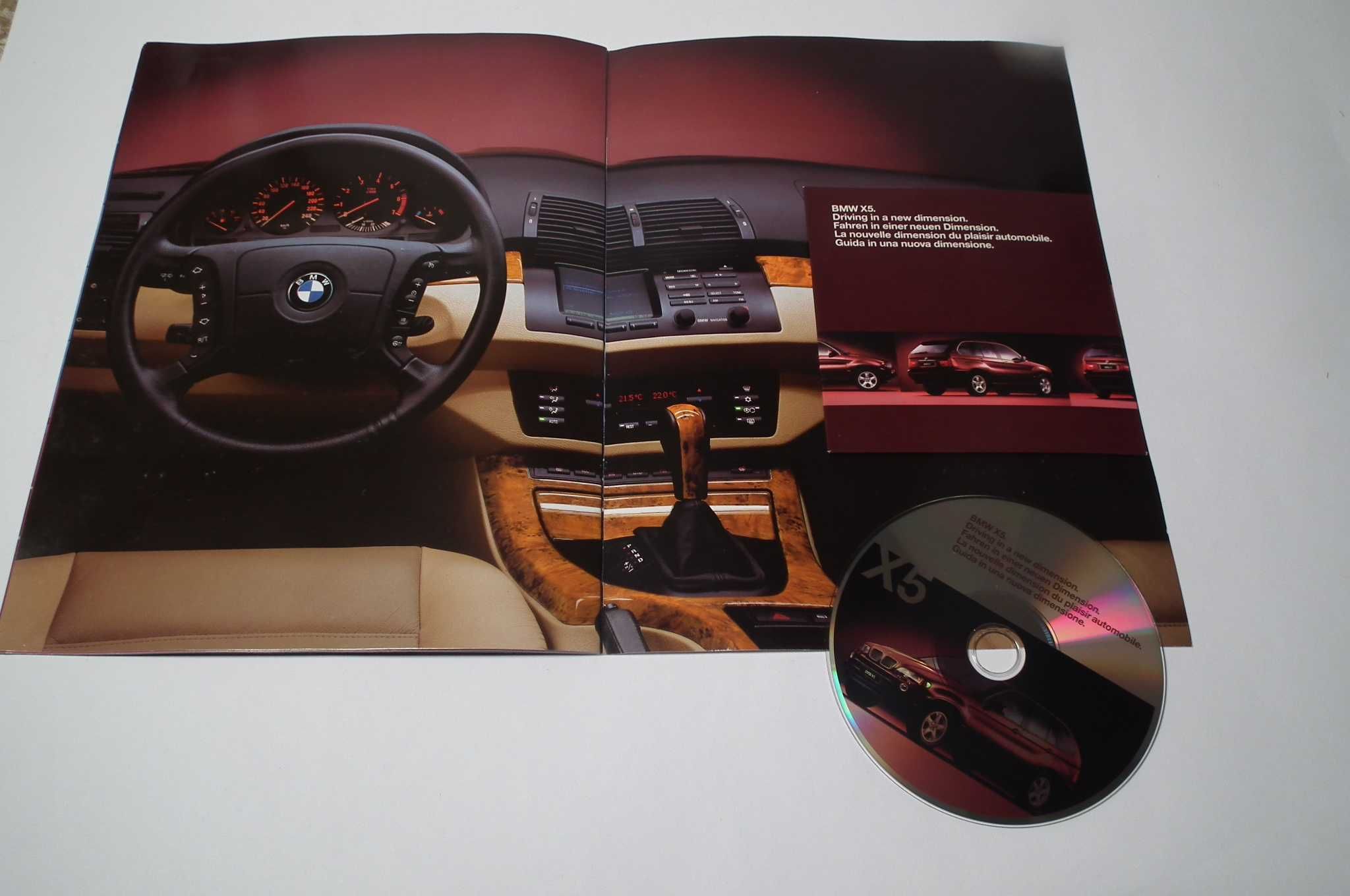 BMW X5 (E53), 1.ª geração: catálogo e brochura de stand. Envio grátis.