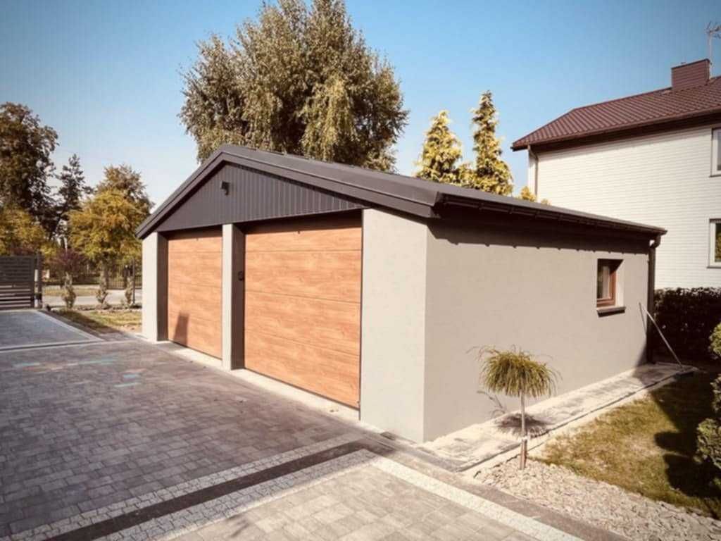 Stawianie garaży i wiat z płyt betonowych wraz z dachem.