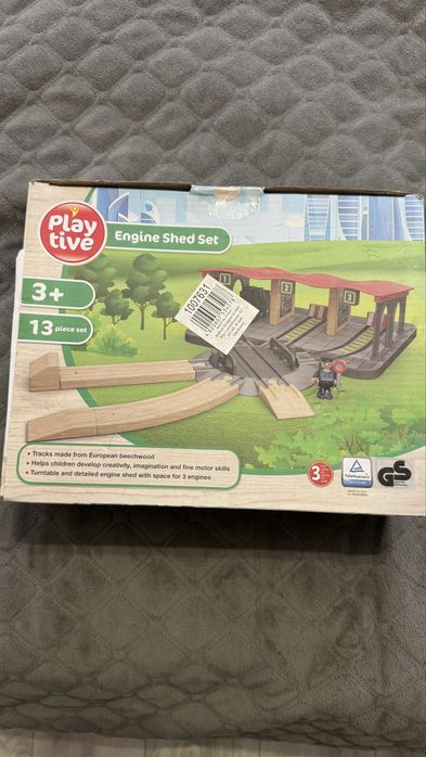 Деревяна залізнична дорога потяг , дитячий конструктор