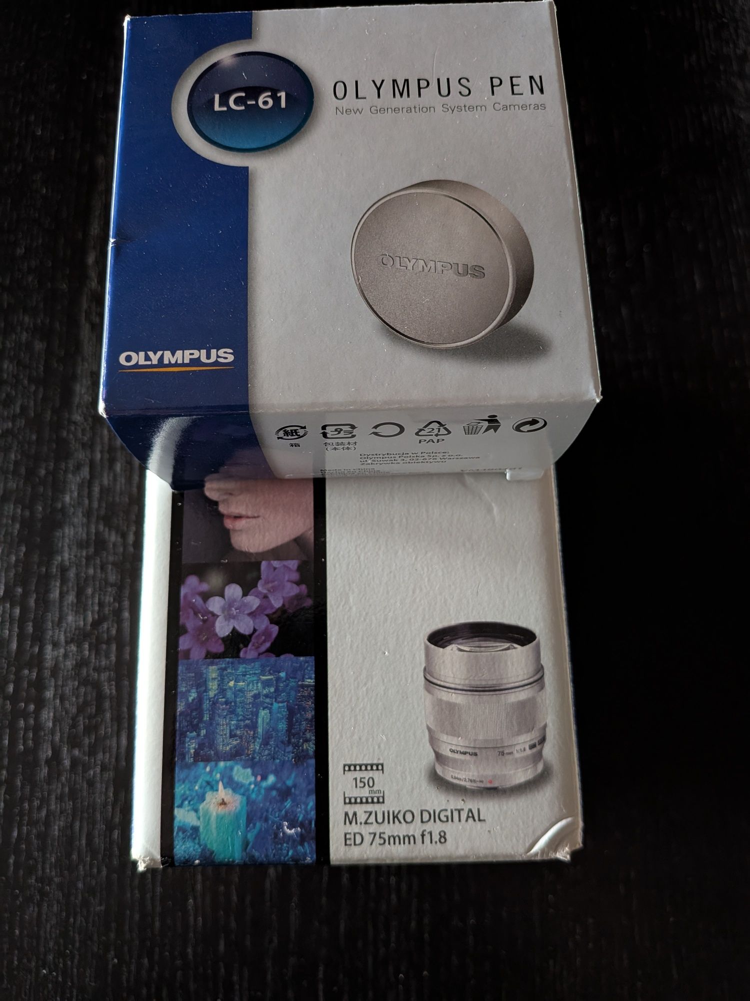 Olympus M.Zuiko Digital ED 75mm f/1.8 c/ extras
