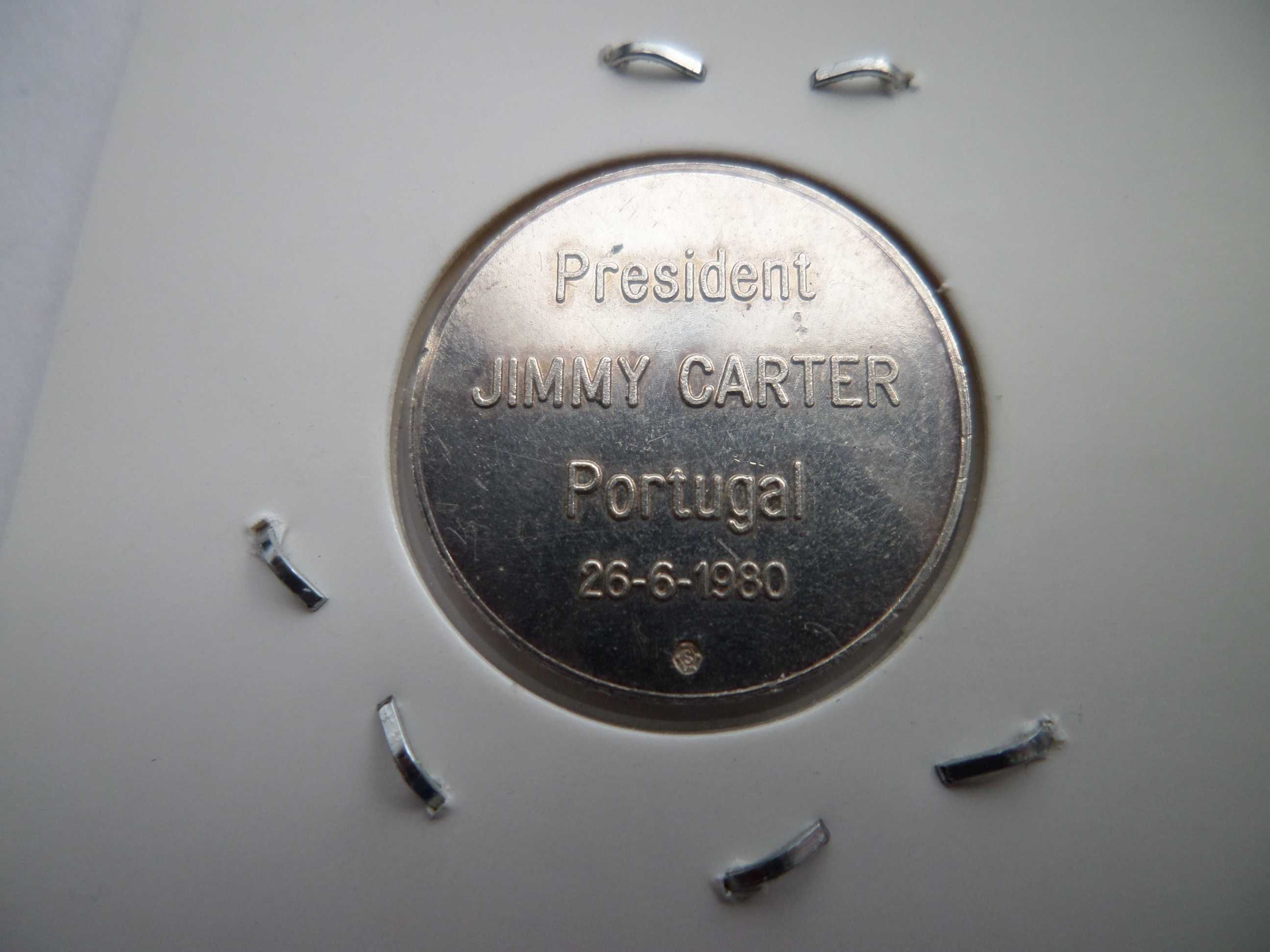 Medalha:  Visita do Presidente Americano a Portugal , Jimmy Carter