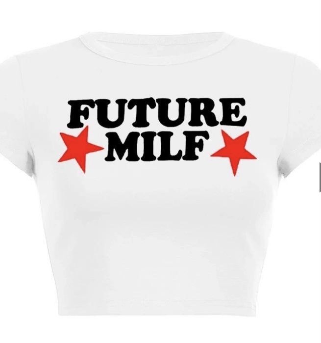 Кроп топ future milf y2k футболка трендова