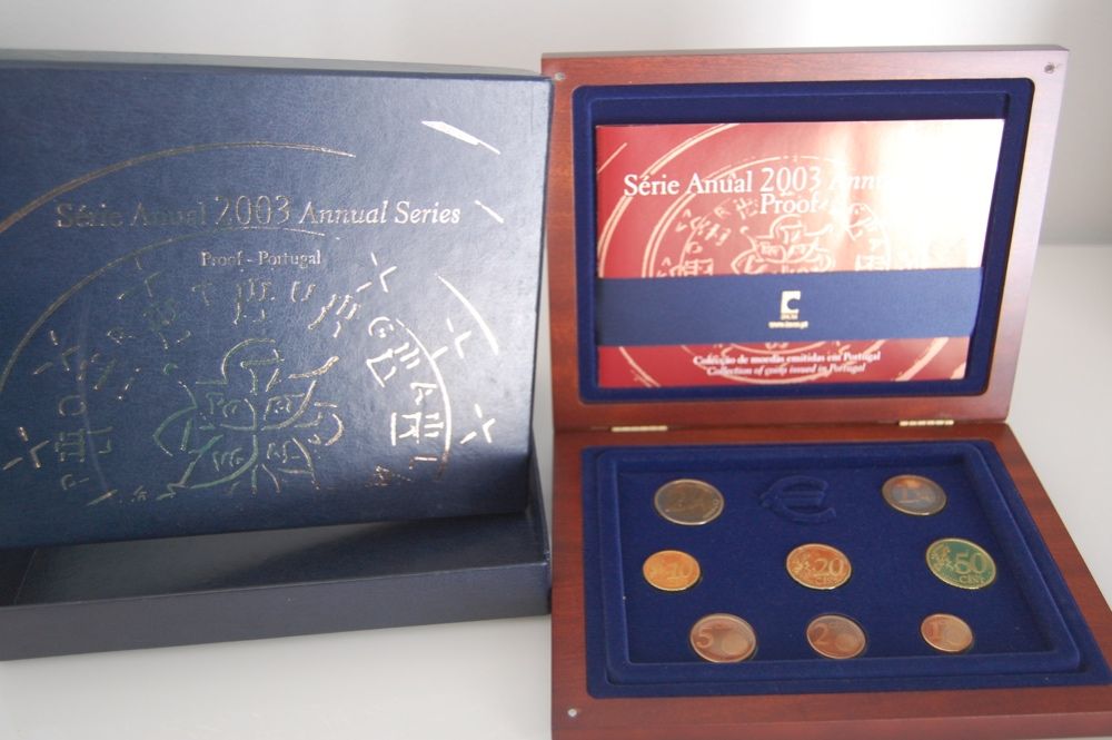 Coleção 8 moedas Série anual de 2003 edição Proof.