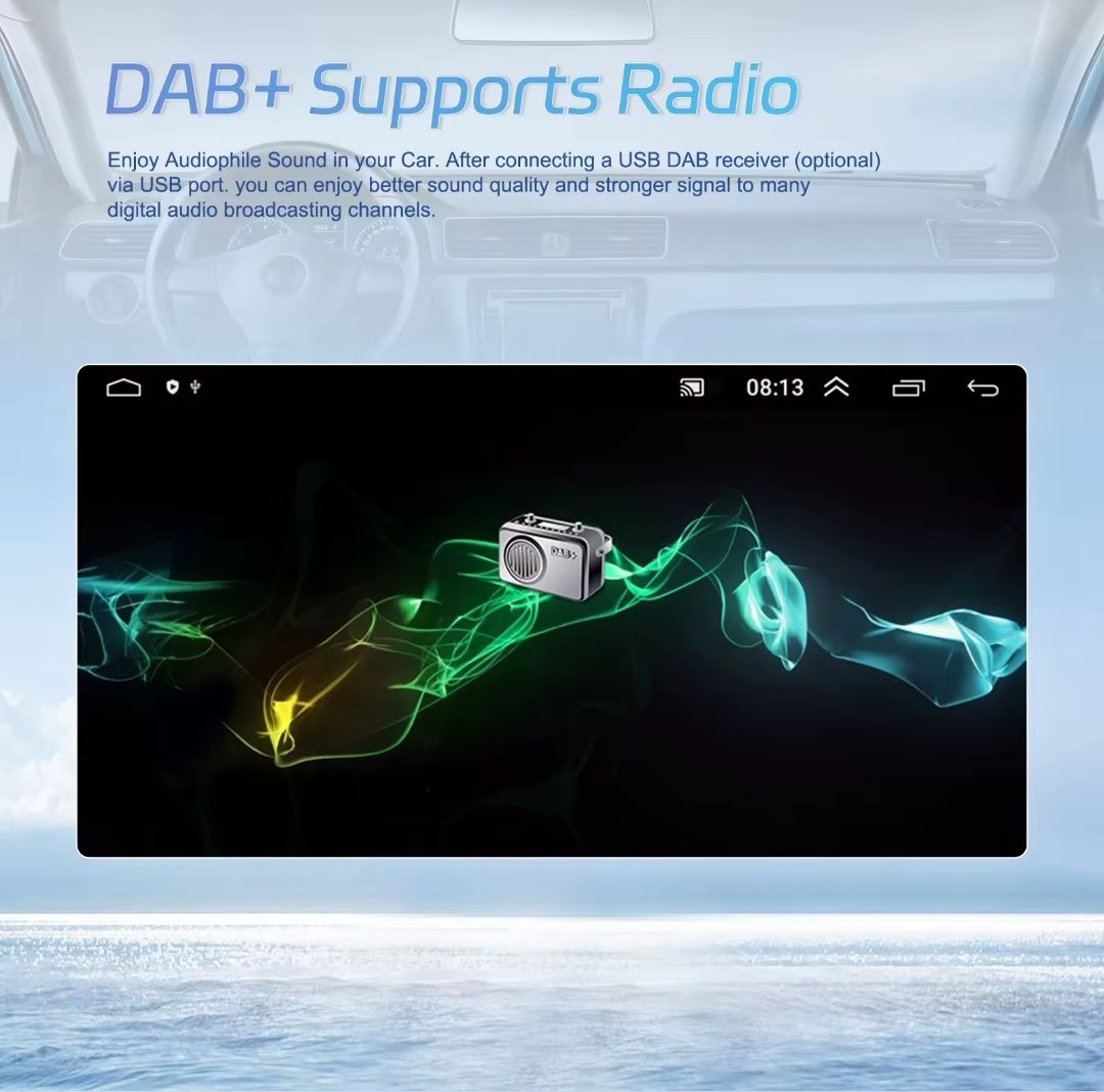 Rádio Android Auto 2Din 3/32GB 8-core GPS WiFi RDS Touch novo