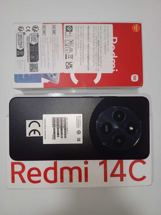 Smartphone Android Redmi 14C 4GB+128GB Câmara 50MP, telemóvel na caixa