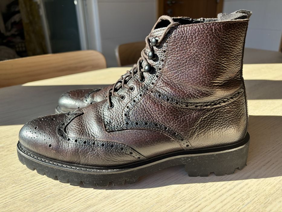 Botas Massimo Dutti, cor castanho, tamanho 44