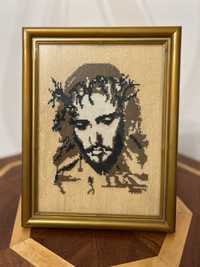 Картина вышитая крестиком "Иисус Христос "