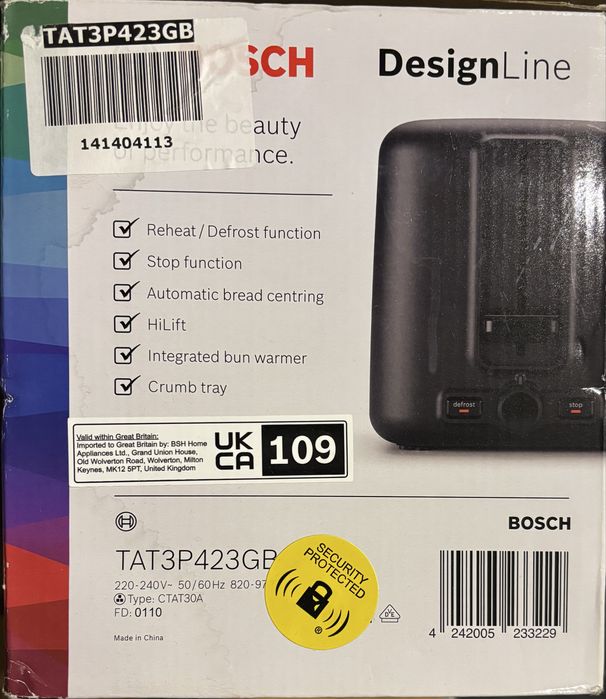 Тостер Bosch TAT3P423GB гарний стан