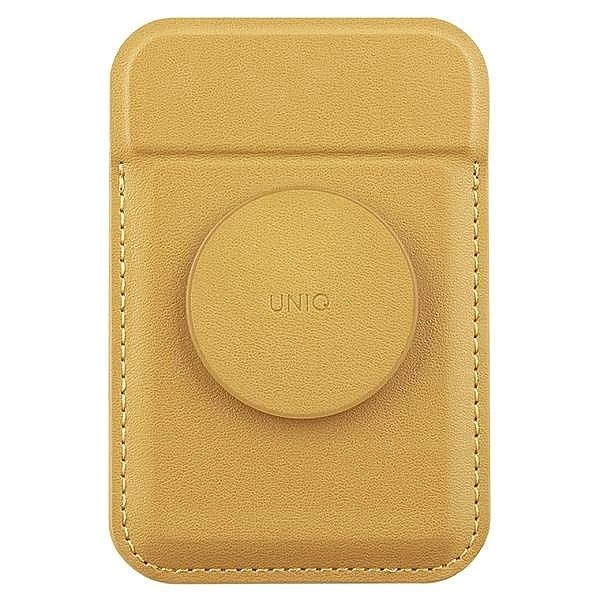 Portfel magnetyczny UNIQ Flixa MagSafe z podpórką - żółty