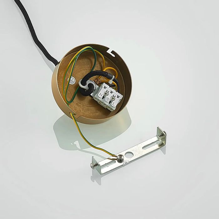 Lucande lampa wisząca ze szkła, mosiądz