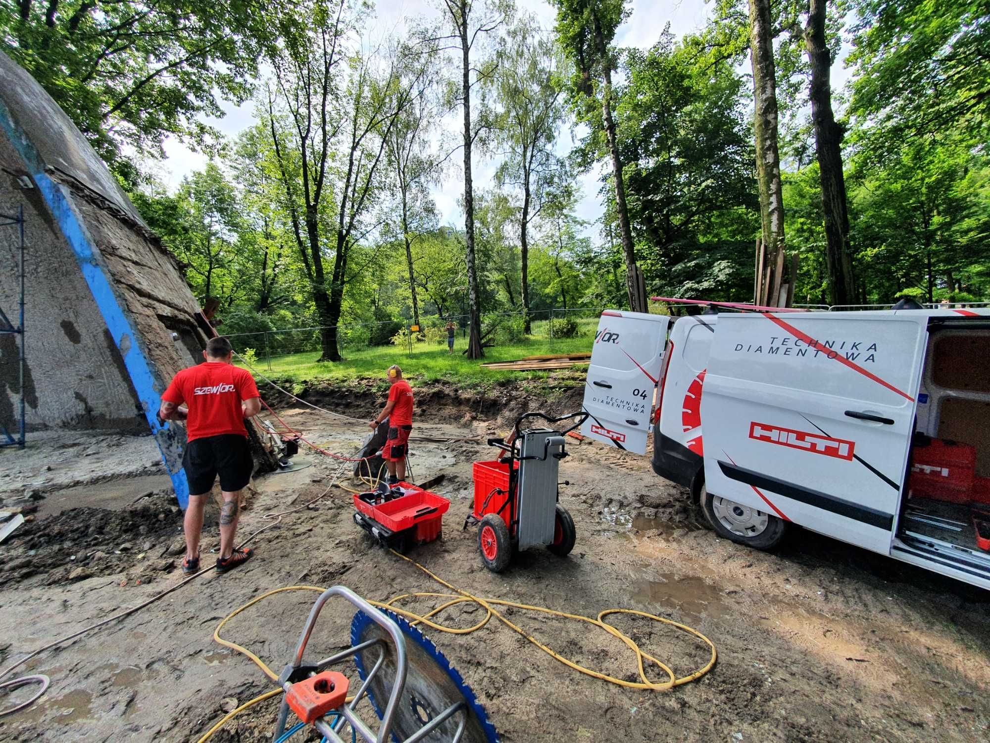 Wiercenie otworów w betonie cięcie kucie betonu ścian wiercenie