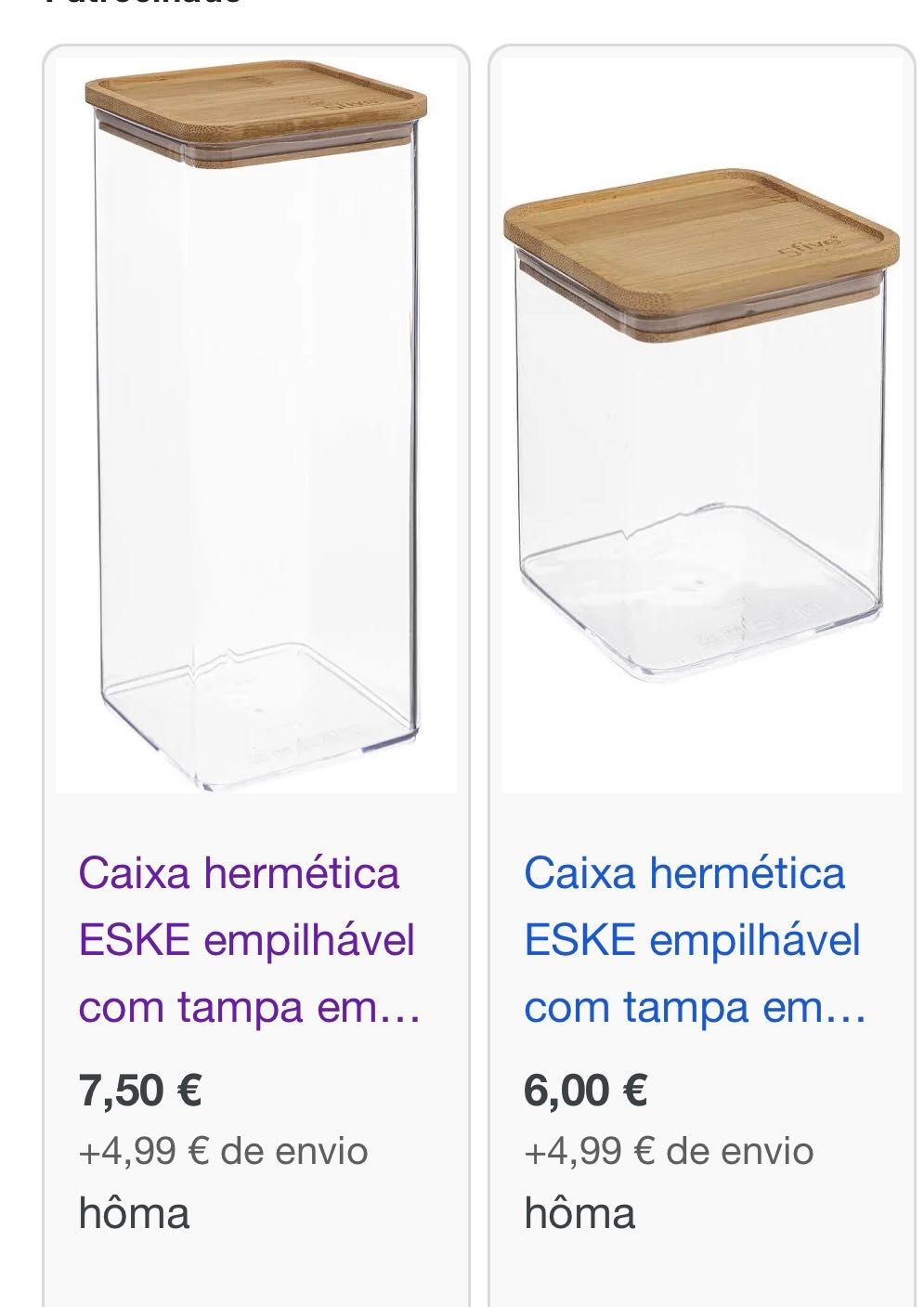 Frascos herméticos novos