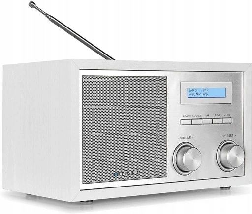 Radio DAB+ FM Blaupunkt NOSTALGIE RXD180WH białe drewniana obudowa