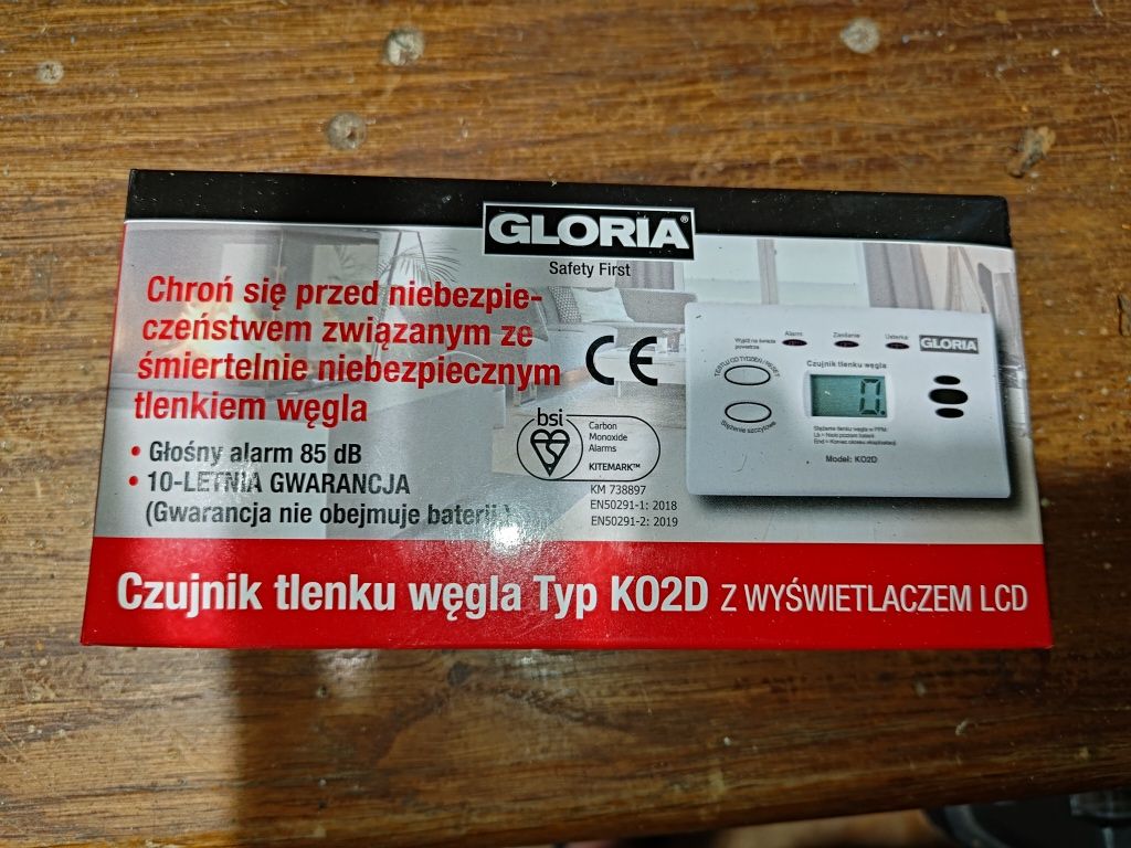 Czujka czadu CO czujnik GLORIA K02D