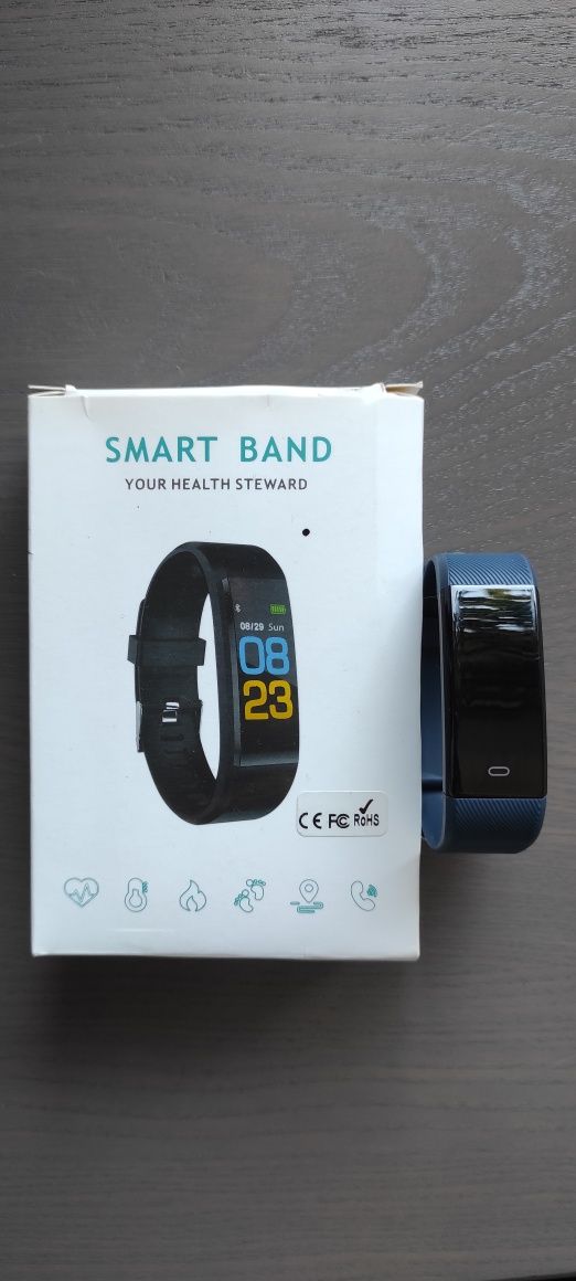 Zegarek niebieska opaska bluetooth Smart band Your health Steward