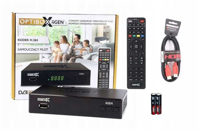 Tuner DVB-T2 AX Technology Optibox nGEN Gratis kabel HDMI