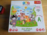 Zoo Alfabet Trefl puzzle edukacyjne sensoryczne nauka angielskiego
