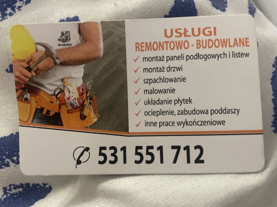 Montaż paneli podłogowych - Malowanie -Flizowanie podług