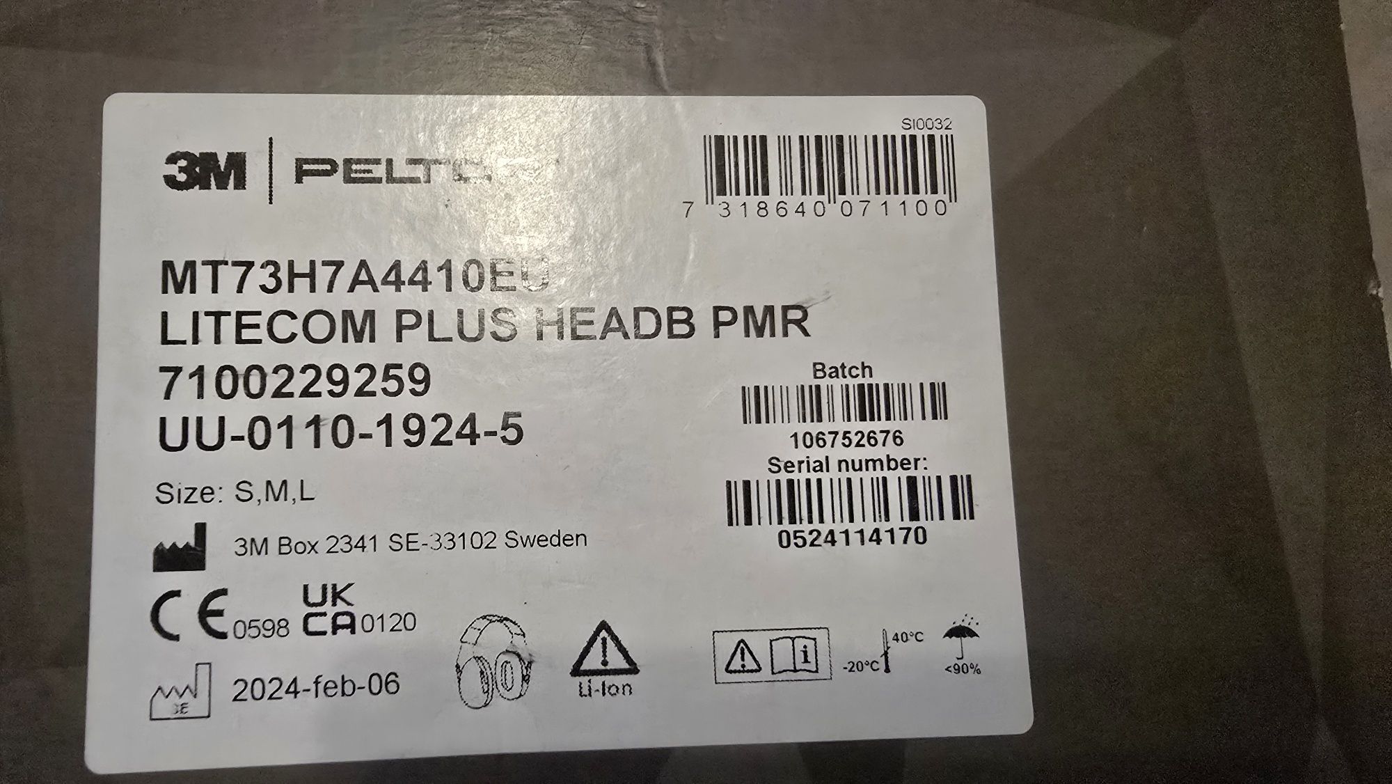 Peltor 3m Litecom Plus MT73H7A4410EU