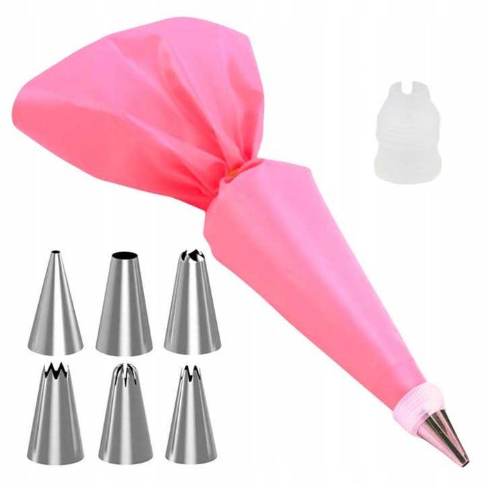 Rękaw cukierniczy kuchenny silikonowy z tylkami 8 el.