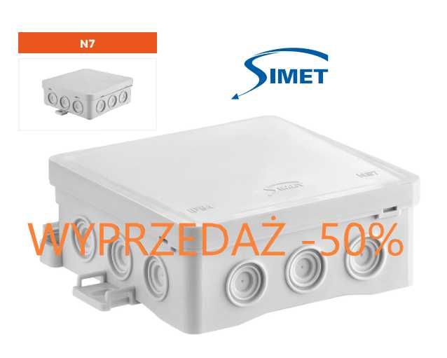 SIMET PUSZKA Instalacyjna Naścienna 100X100X40MM IP54 Szara N7. 10Szt