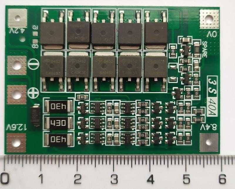 Контролер зарядки bms 3s 40A balance модуль захисту