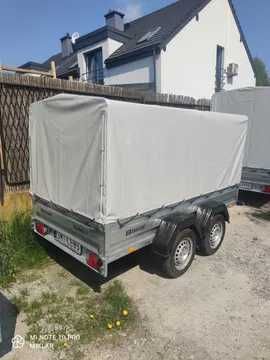 Wynajem przyczep Zasław 265t DMC 750kg Wypożyczalnia przyczep