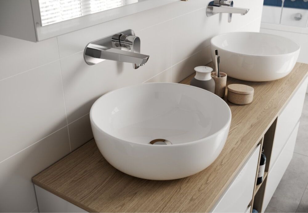 Umywalka nablatowa pojedyncza ceramiczna MODUO 40 OKRĄGŁA307,00