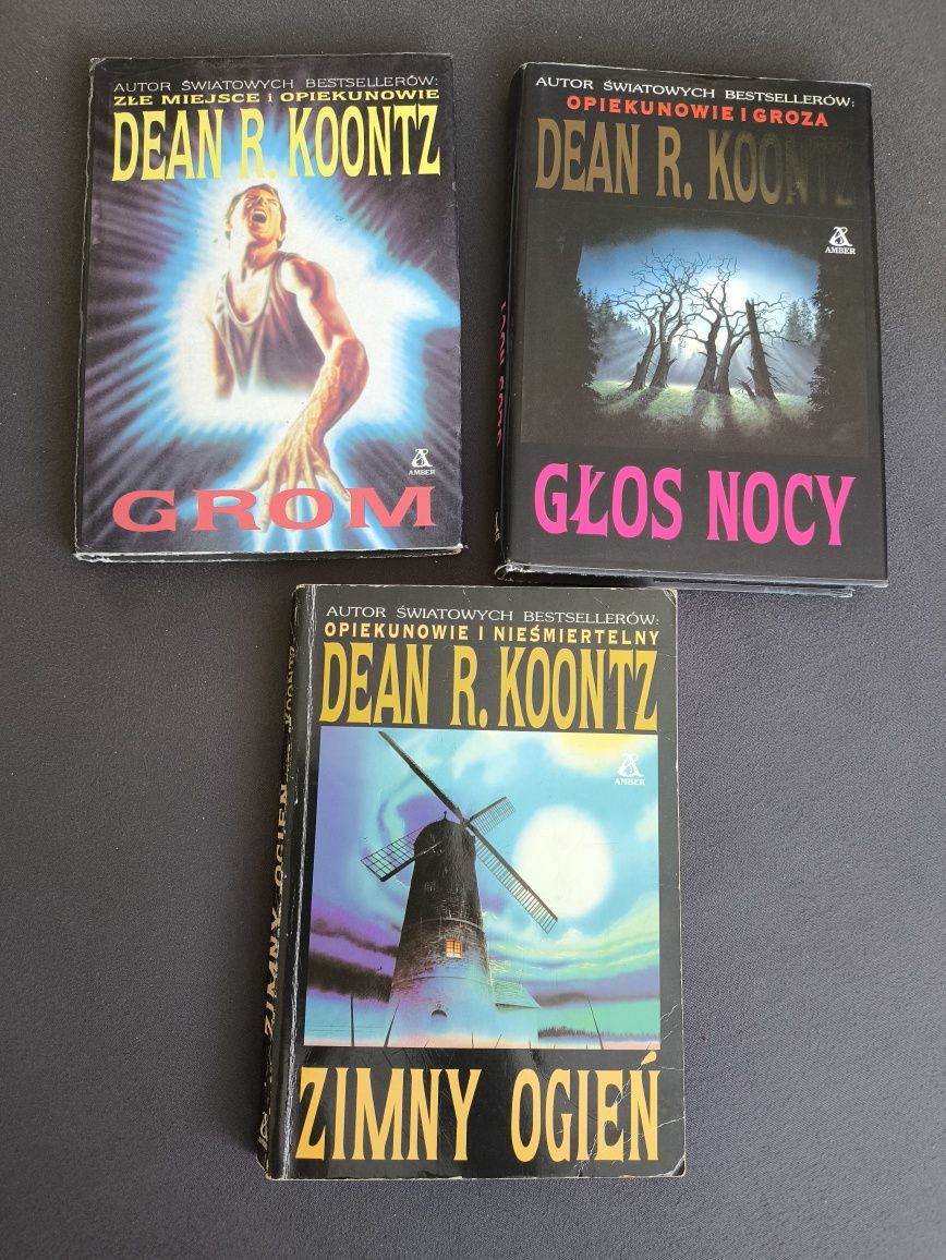 Zestaw ksiażek: Grom, Zimny ogień, Głos nocy |Dean Koontz|