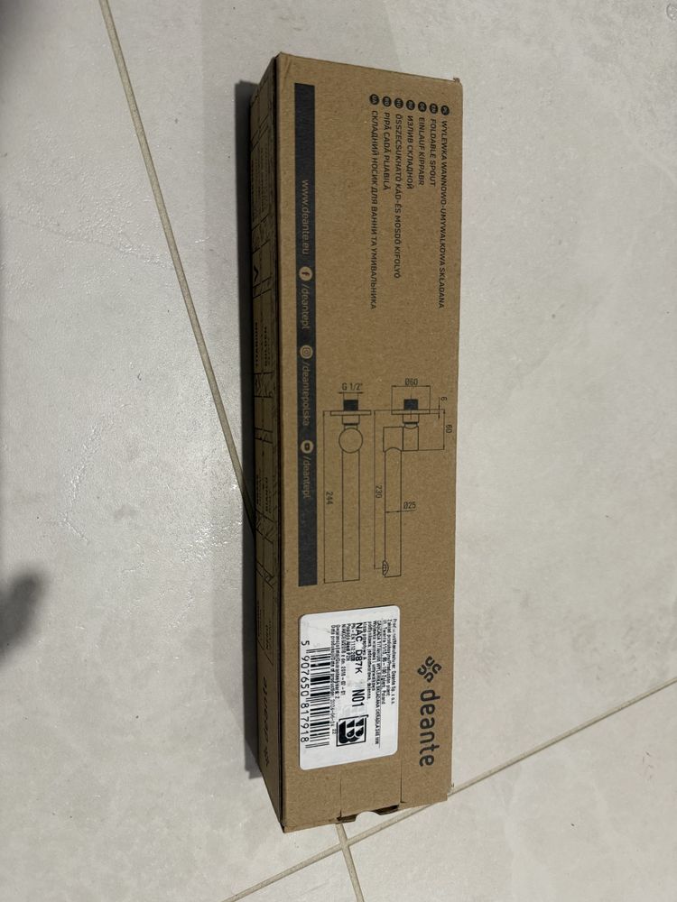 Deante bateria umywalkowo-wannowa titanium NAC_D87K