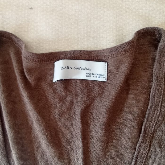 Blusa feminina, castanho em ótimo estado Zara