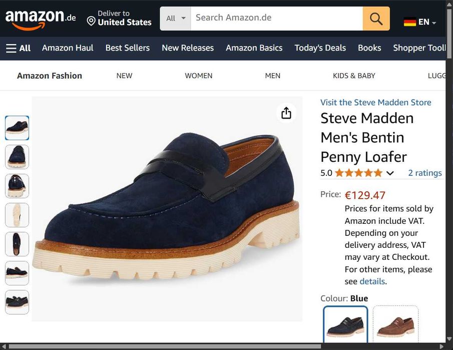 Лофери замша Steve Madden Bentin | Оригінал з США | Розмір 41 (EU)