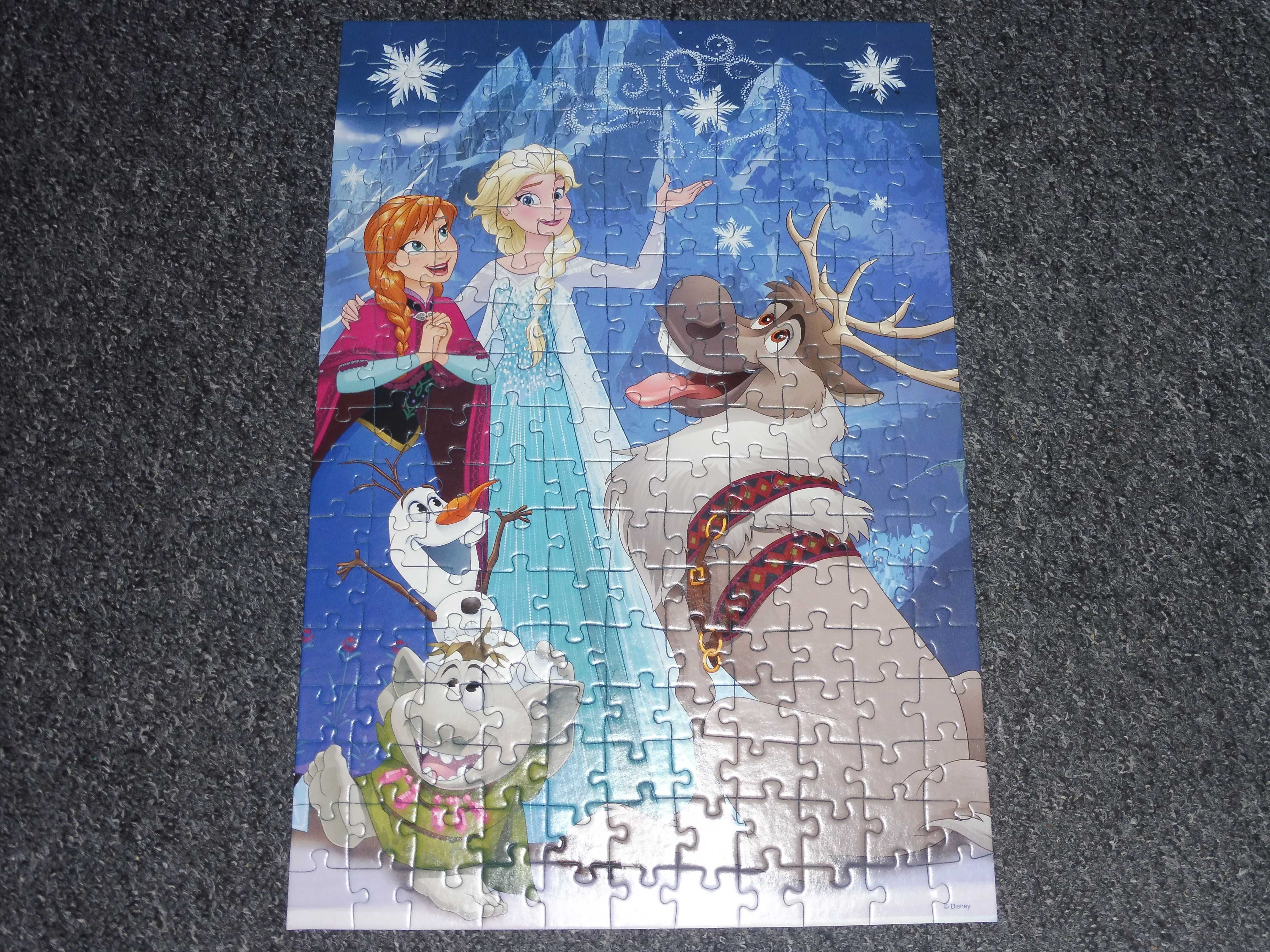 Puzzle Frozen Kraina lodu Elsa Anna Olaf Trol Sven wiek 7+ 187 elem.