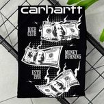 Футболка CARHARTT Dollar » Чорний Білий • 100% бавовна • Кархарт принт