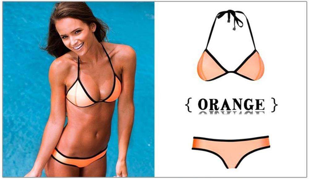 Bikini Laranja/Preto ou Menta/Preto [NOVOS]