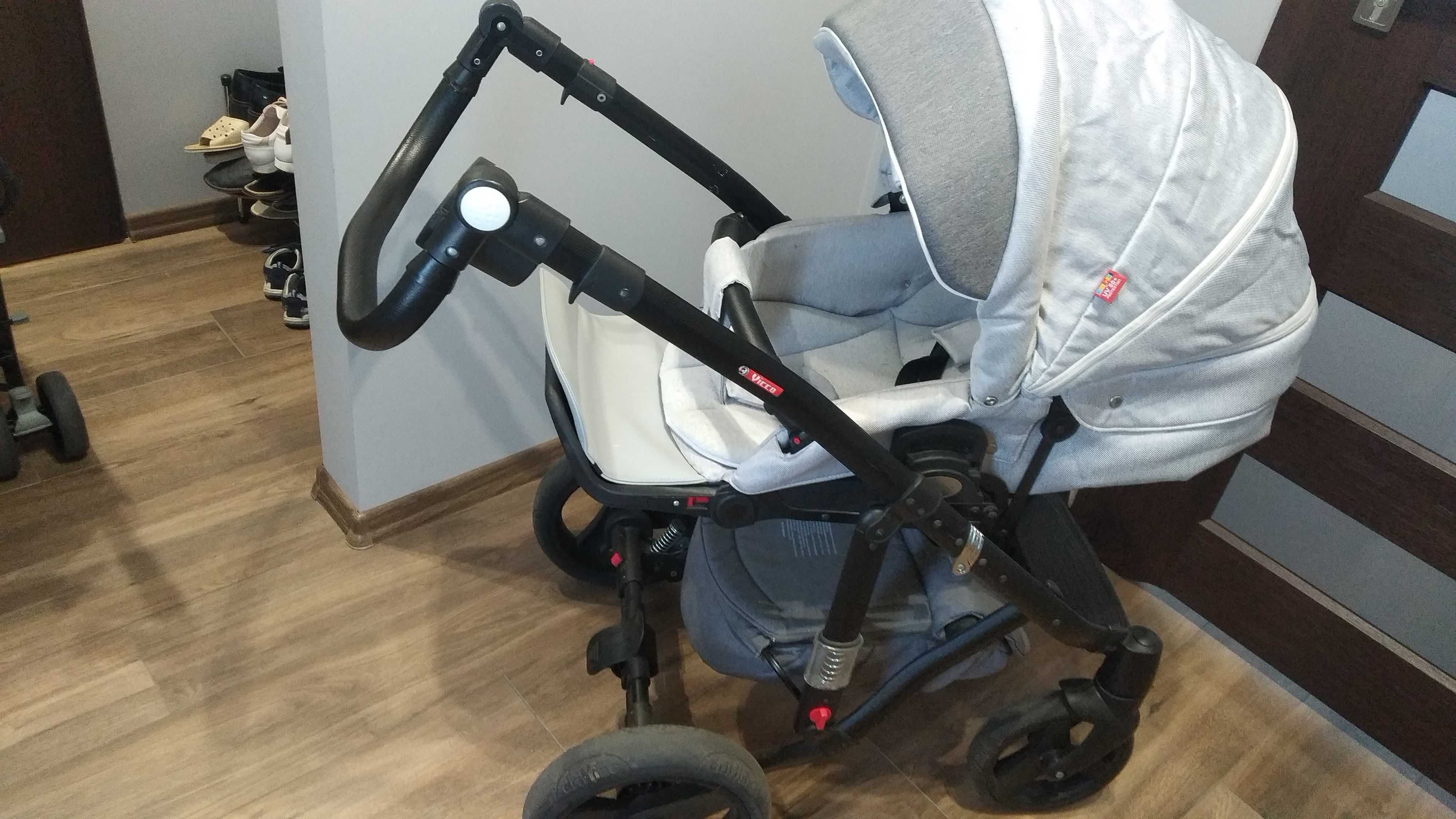 Wózek dziecięcy Adamex 2 w 1 (gondola+ spacerówka) z wyposażeniem
