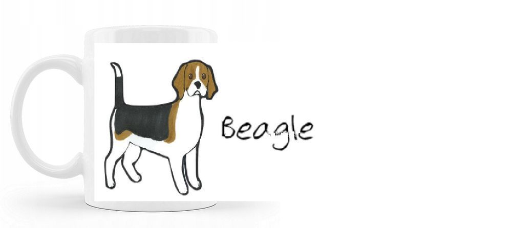 Kubek Z Nadrukiem Rasy Psów Beagle + kartonik