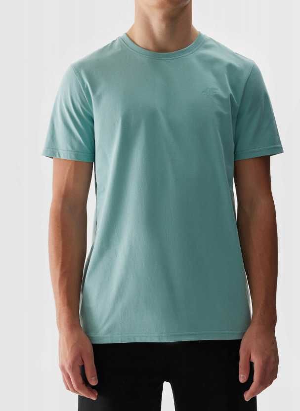 Koszulka Męska 4F Bawełna T-SHIRT TURKUS (SHM1154-47) -M WYSYŁKA 24H