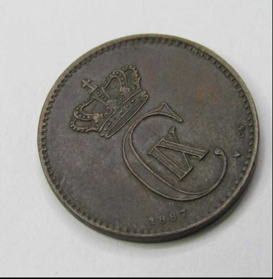 Moeda rara de 32 minérios da Dinamarca de 1887