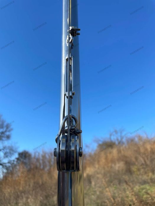 Флагшток з нержавійки 3м 3.5м 4м 4.5м 5м 5.5м