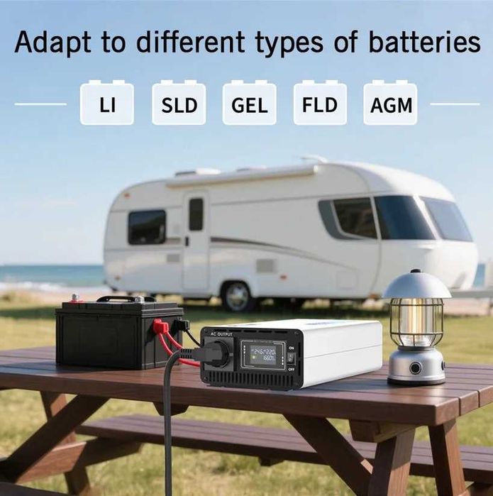 Мощный инвертор 5000 Вт FDIK 12V→220V с чистой синусоидой Гарантия