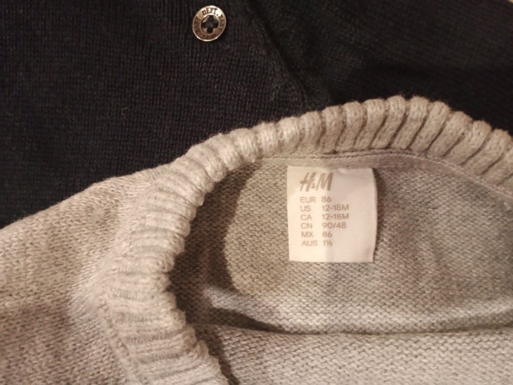 Sweterki chłopięce H&M, 12-18M