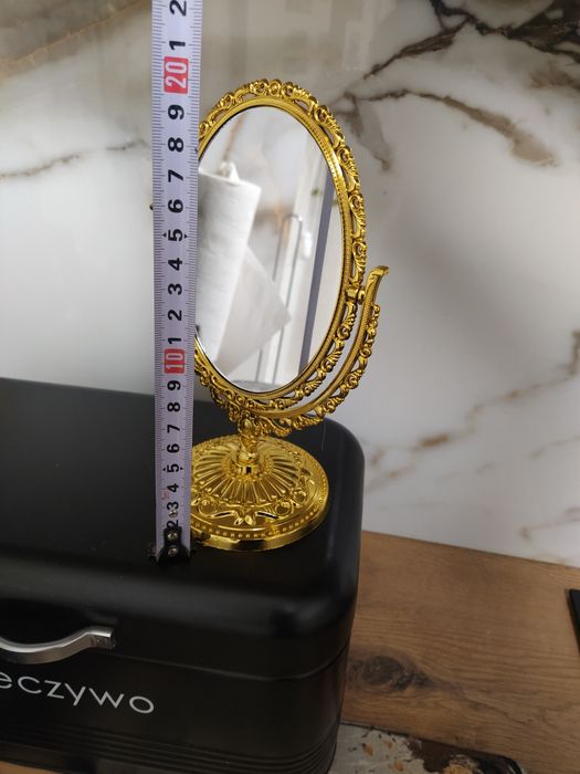 Obustronne złote lusterko